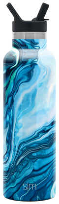 Ascent Water Bottle with Straw Lid - 20oz / Ocean Geode
